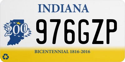 IN license plate 976GZP