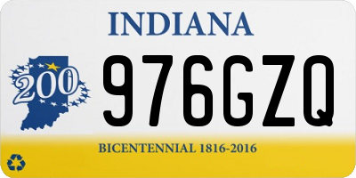 IN license plate 976GZQ