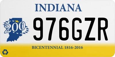 IN license plate 976GZR