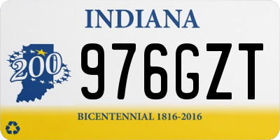 IN license plate 976GZT
