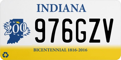 IN license plate 976GZV