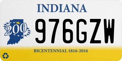 IN license plate 976GZW