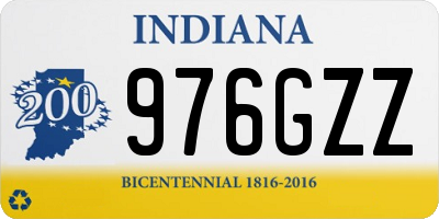 IN license plate 976GZZ