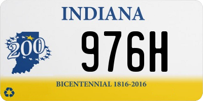 IN license plate 976H