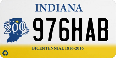 IN license plate 976HAB