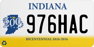 IN license plate 976HAC
