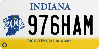 IN license plate 976HAM