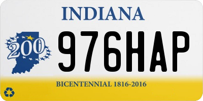 IN license plate 976HAP