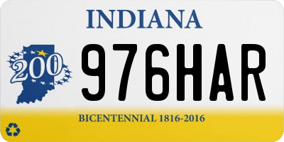 IN license plate 976HAR