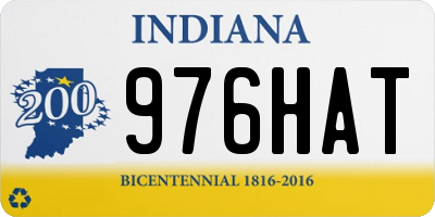 IN license plate 976HAT