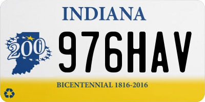 IN license plate 976HAV