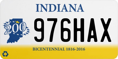 IN license plate 976HAX