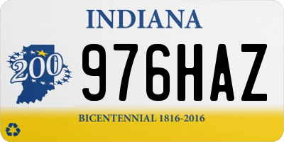 IN license plate 976HAZ
