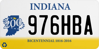 IN license plate 976HBA