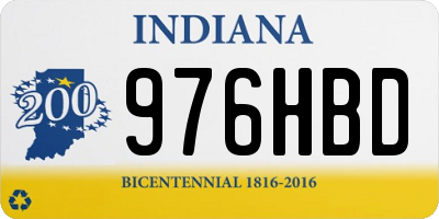 IN license plate 976HBD