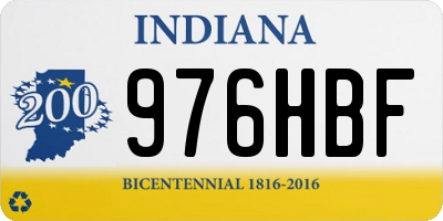 IN license plate 976HBF
