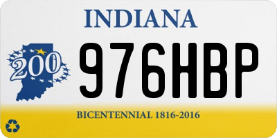 IN license plate 976HBP