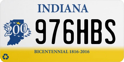 IN license plate 976HBS