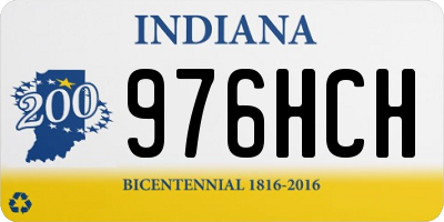 IN license plate 976HCH