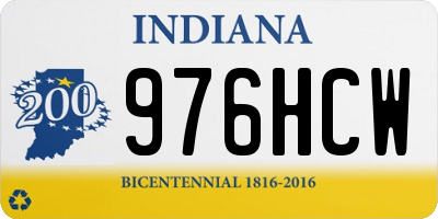 IN license plate 976HCW