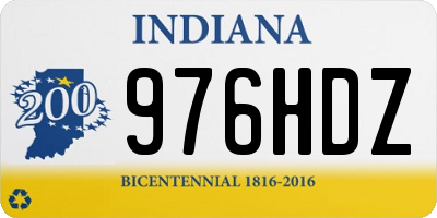 IN license plate 976HDZ