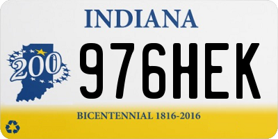 IN license plate 976HEK