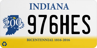 IN license plate 976HES