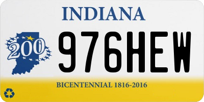 IN license plate 976HEW