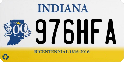 IN license plate 976HFA