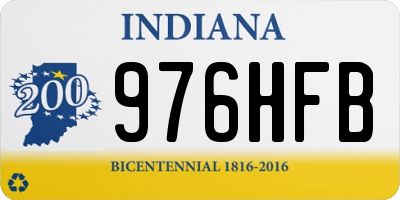 IN license plate 976HFB