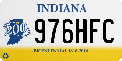 IN license plate 976HFC