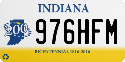 IN license plate 976HFM