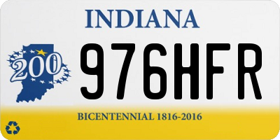 IN license plate 976HFR