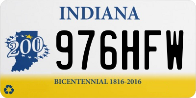 IN license plate 976HFW
