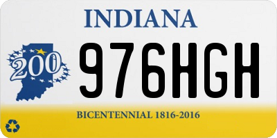 IN license plate 976HGH