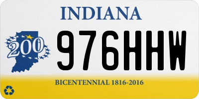 IN license plate 976HHW