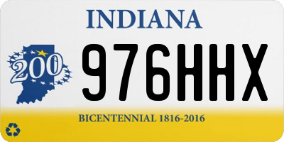 IN license plate 976HHX