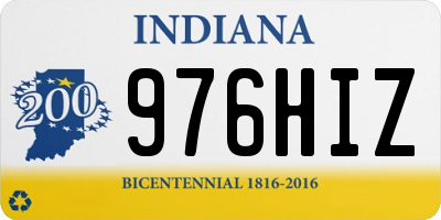 IN license plate 976HIZ