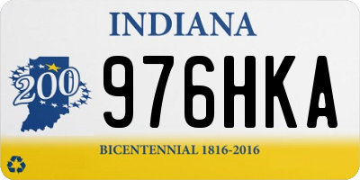 IN license plate 976HKA