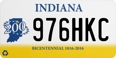 IN license plate 976HKC