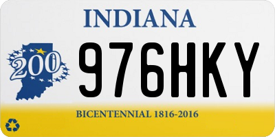 IN license plate 976HKY