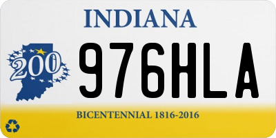 IN license plate 976HLA