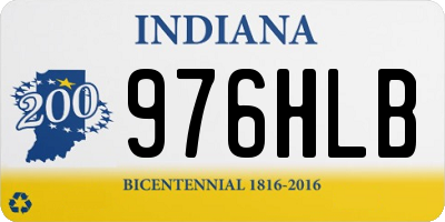 IN license plate 976HLB