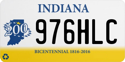 IN license plate 976HLC