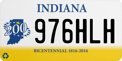 IN license plate 976HLH