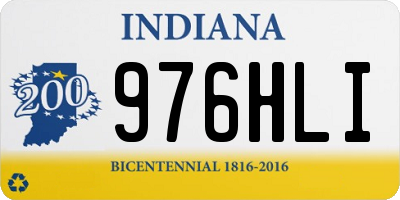 IN license plate 976HLI