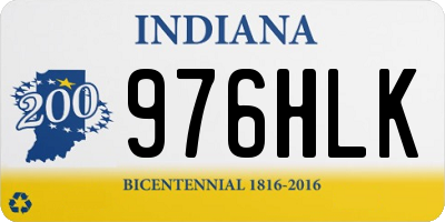 IN license plate 976HLK