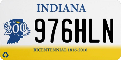 IN license plate 976HLN