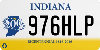 IN license plate 976HLP