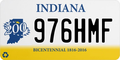 IN license plate 976HMF